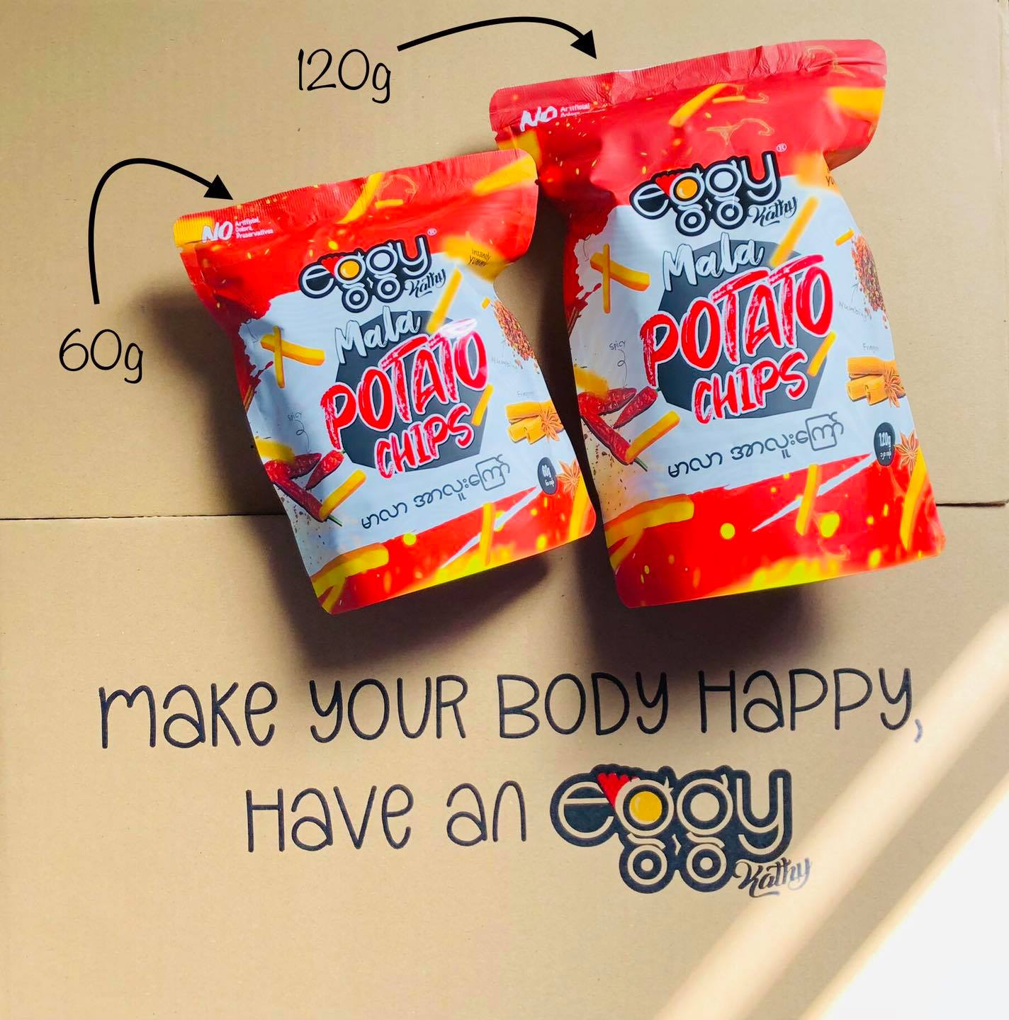 Eggy Kathy Potato Chips, Mala